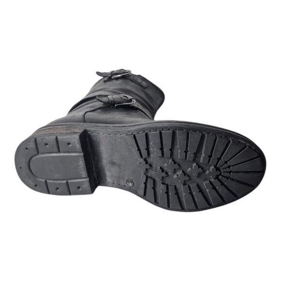 M. GEMI The Motore Pull On Black Leather Mid Calf Boot Size 38 - Picture 8 of 9